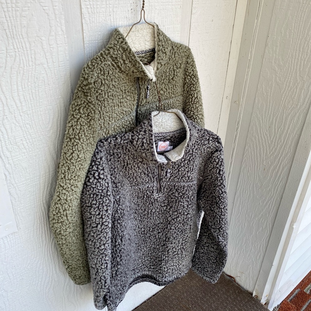 Wonder Nation Unisex Sherpa Pullover Quarter-Zip Bundle Large (10-12) (2)